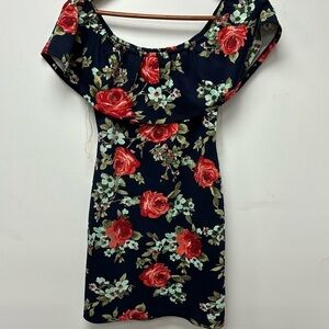 Crystal Doll floral strech miniskirt dress size S
